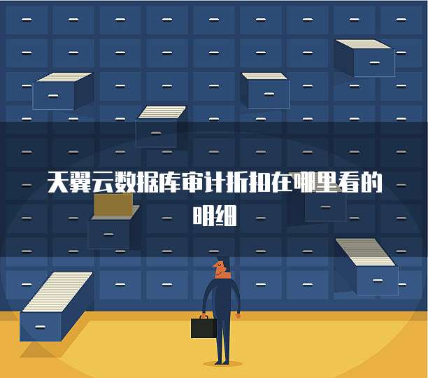 天翼云数据库审计折扣在哪里看的明细