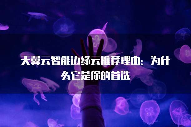 天翼云智能边缘云推荐理由:为什么它是你的首选