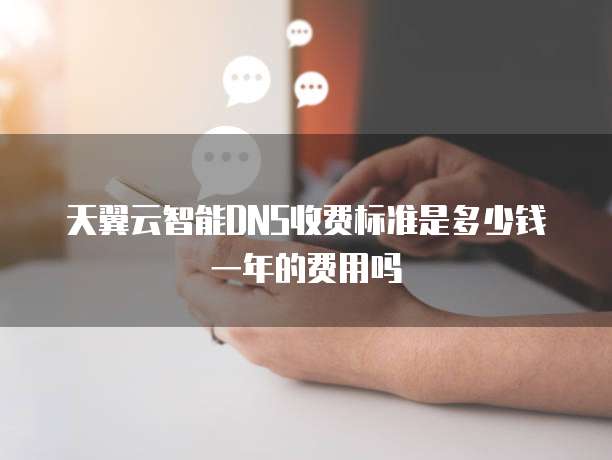 天翼云智能DNS收费标准是多少钱一年的费用吗