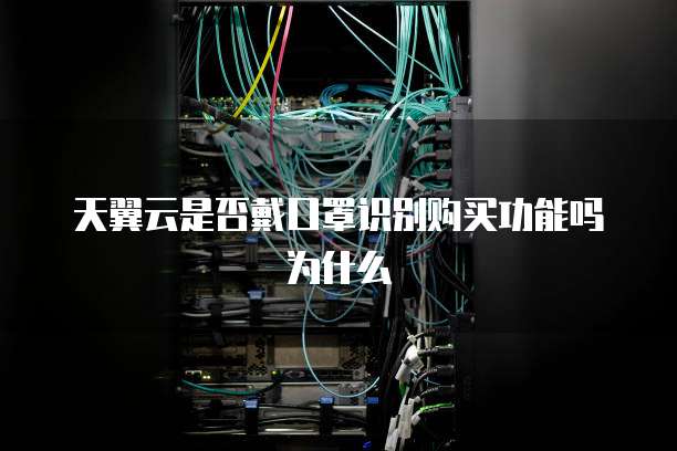 天翼云是否戴口罩识别购买功能吗为什么