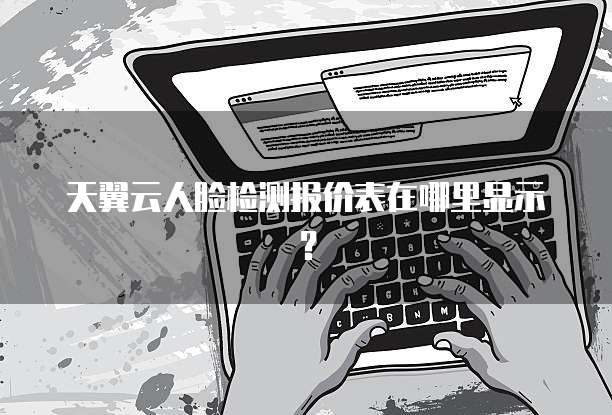 天翼云人脸检测报价表在哪里显示？