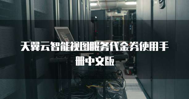 天翼云智能视图服务代金券使用手册中文版