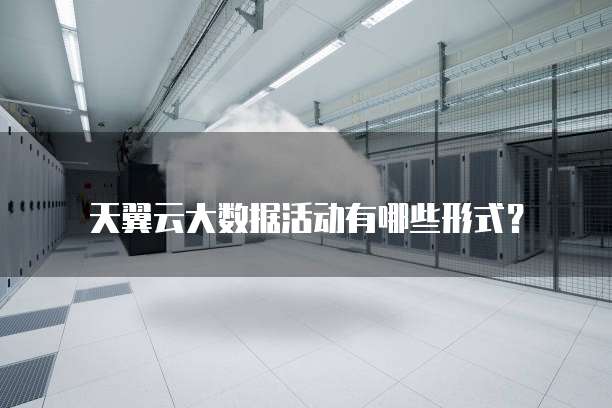 天翼云大数据活动有哪些形式?