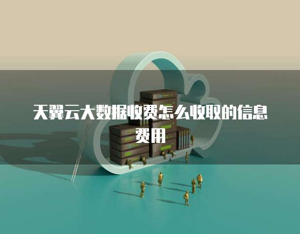 天翼云大数据收费怎么收取的信息费用