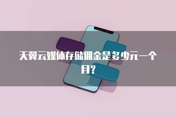 天翼云媒体存储佣金是多少元一个月?