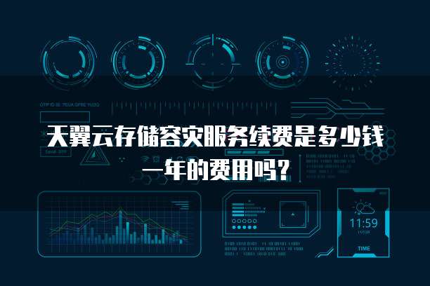 天翼云存储容灾服务续费是多少钱一年的费用吗?