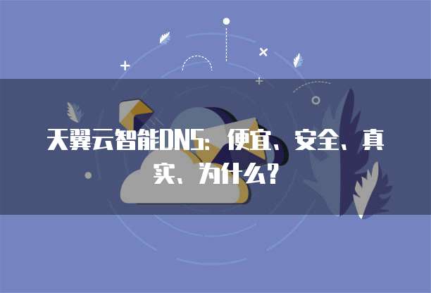 天翼云智能DNS:便宜、安全、真实、为什么?