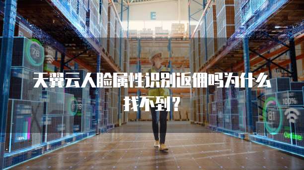 天翼云人脸属性识别返佣吗为什么找不到?