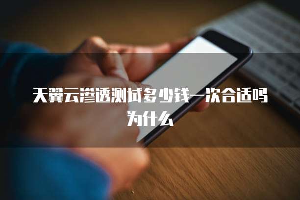 天翼云渗透测试多少钱一次合适吗为什么