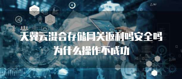 天翼云混合存储网关返利吗安全吗为什么操作不成功
