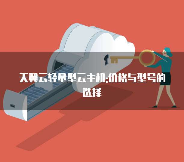 天翼云轻量型云主机:价格与型号的选择