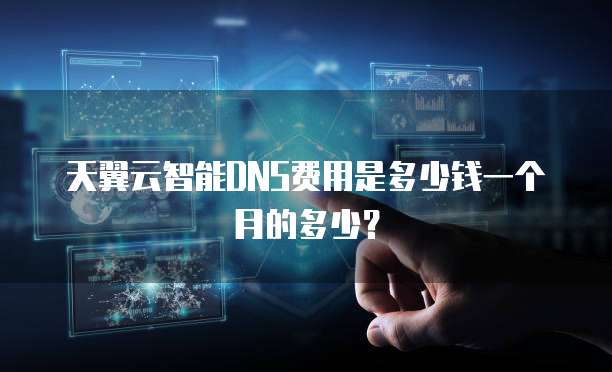 天翼云智能DNS费用是多少钱一个月的多少？