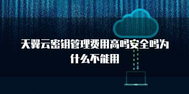 天翼云密钥管理费用高吗安全吗为什么不能用
