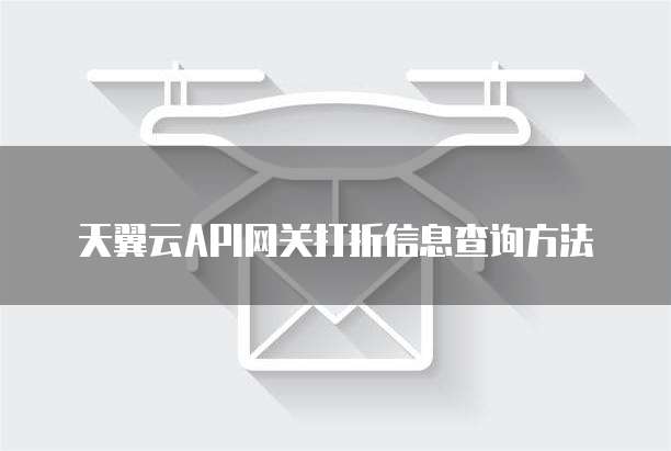 天翼云API网关打折信息查询方法