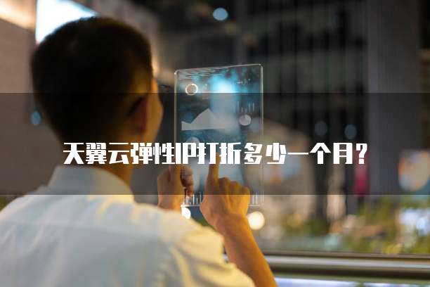 天翼云弹性IP打折多少一个月?