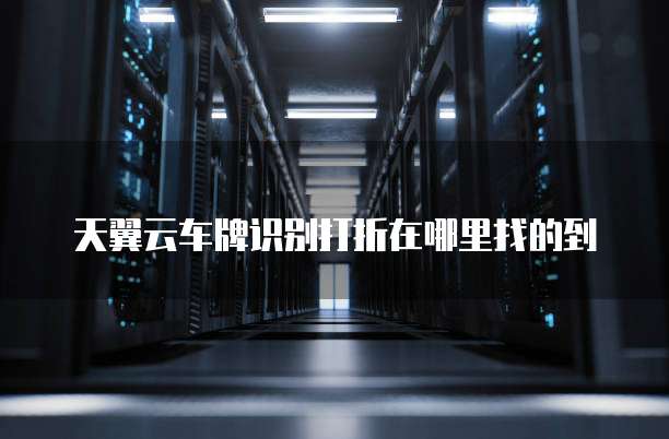天翼云车牌识别打折在哪里找的到
