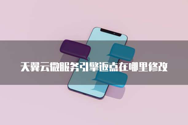 天翼云微服务引擎返点在哪里修改