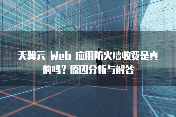 天翼云 Web 应用防火墙收费是真的吗?原因分析与解答