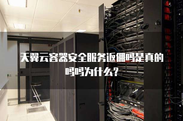 天翼云容器安全服务返佣吗是真的吗吗为什么？