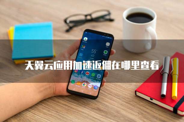 天翼云应用加速返佣在哪里查看