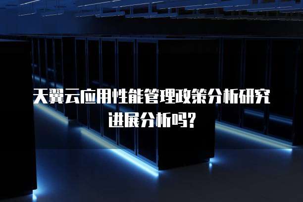 天翼云应用性能管理政策分析研究进展分析吗?