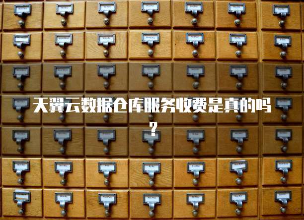 天翼云数据仓库服务收费是真的吗?