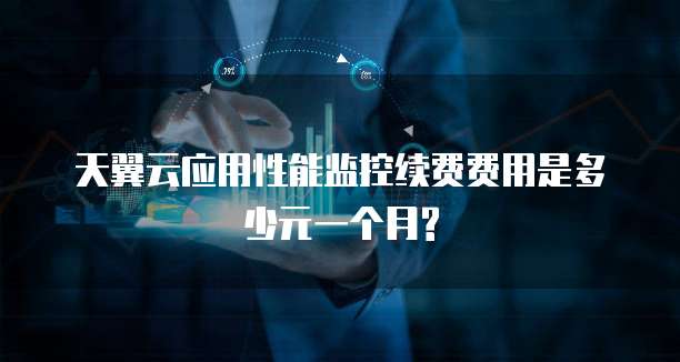 天翼云应用性能监控续费费用是多少元一个月?