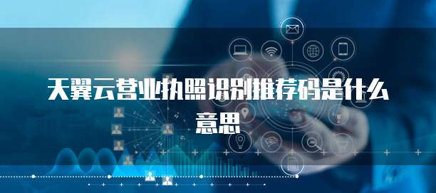 天翼云营业执照识别推荐码是什么意思