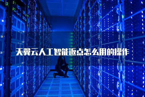 天翼云人工智能返点怎么用的操作