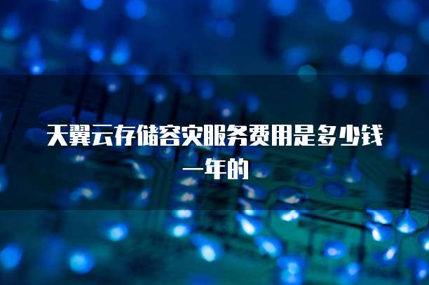 天翼云存储容灾服务费用是多少钱一年的