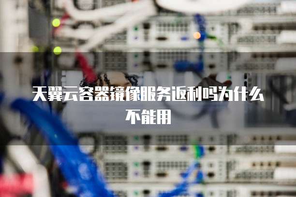 天翼云容器镜像服务返利吗为什么不能用