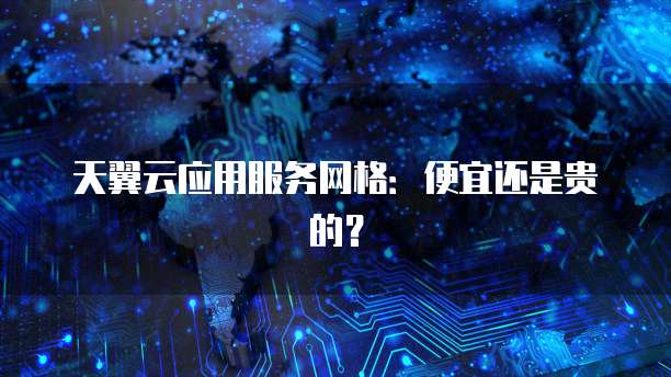 天翼云应用服务网格:便宜还是贵的?