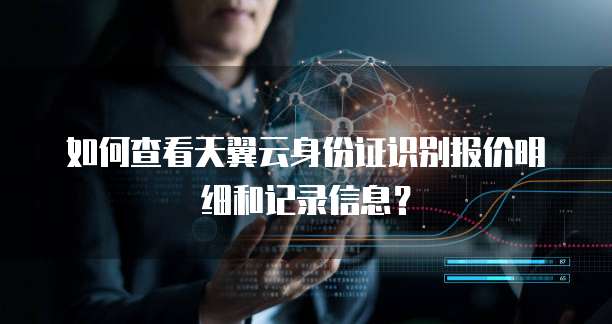 如何查看天翼云身份证识别报价明细和记录信息?