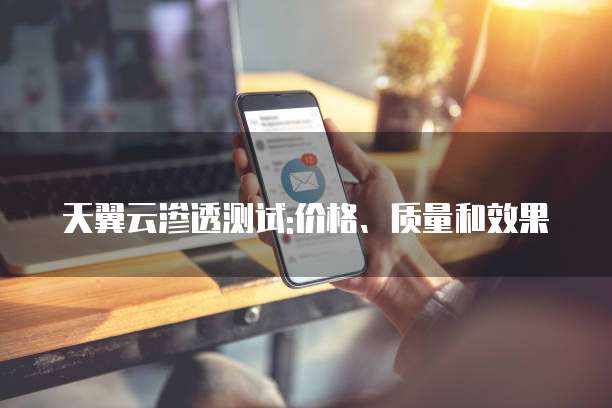 天翼云渗透测试:价格、质量和效果
