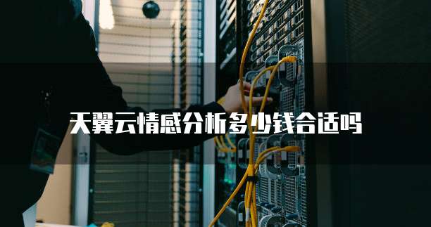 天翼云情感分析多少钱合适吗