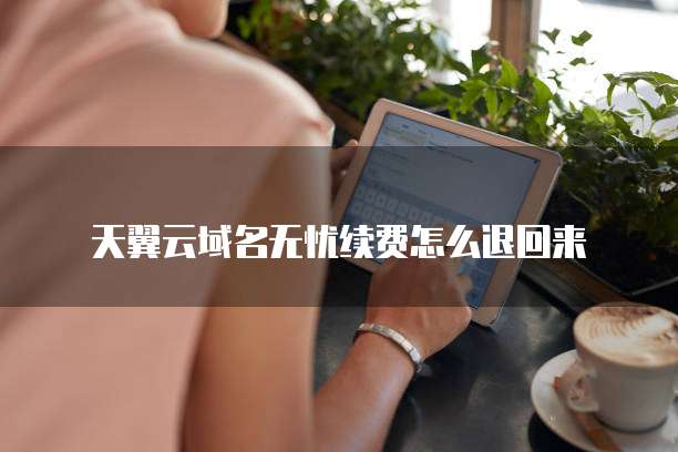 天翼云域名无忧续费怎么退回来