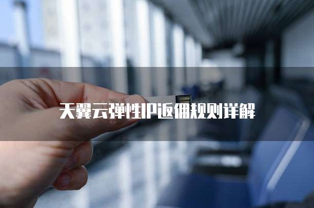 天翼云弹性IP返佣规则详解