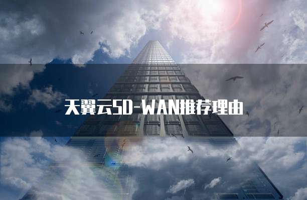 天翼云SD-WAN推荐理由