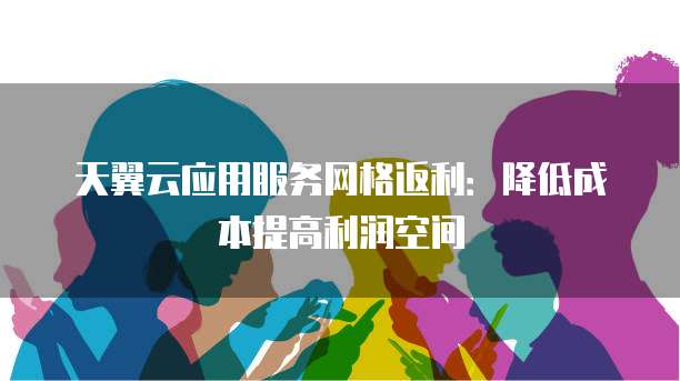 天翼云应用服务网格返利:降低成本提高利润空间
