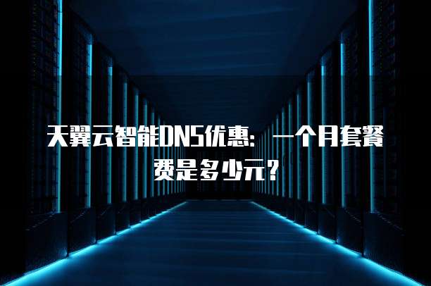 天翼云智能DNS优惠:一个月套餐费是多少元?