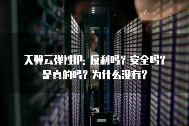 天翼云弹性IP: 反利吗?安全吗?是真的吗?为什么没有?
