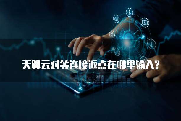 天翼云对等连接返点在哪里输入?