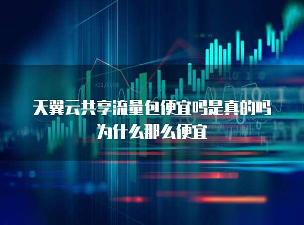 天翼云共享流量包便宜吗是真的吗为什么那么便宜