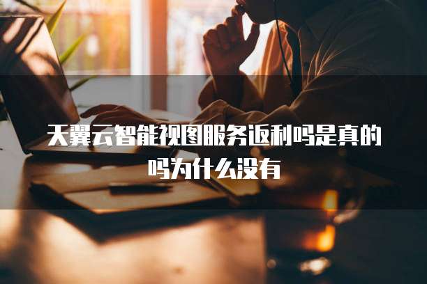 天翼云智能视图服务返利吗是真的吗为什么没有