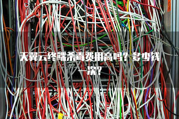 天翼云终端杀毒费用高吗?多少钱一次?