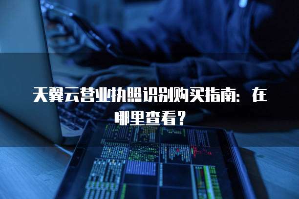 天翼云营业执照识别购买指南:在哪里查看?