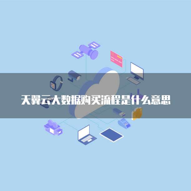 天翼云大数据购买流程是什么意思