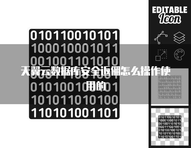天翼云数据库安全返佣怎么操作使用的