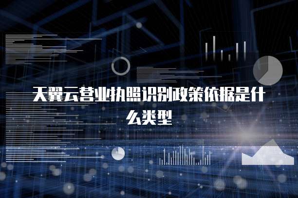 天翼云营业执照识别政策依据是什么类型