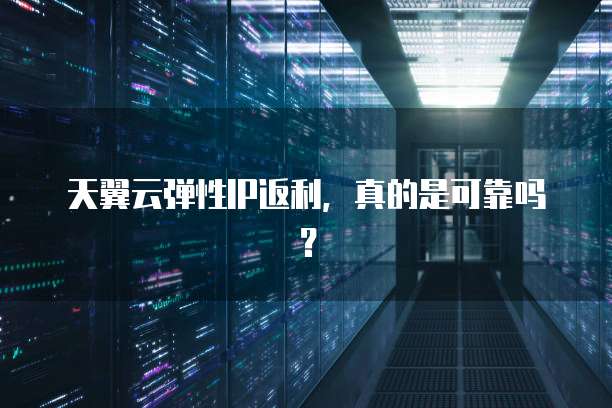 天翼云弹性IP返利,真的是可靠吗?